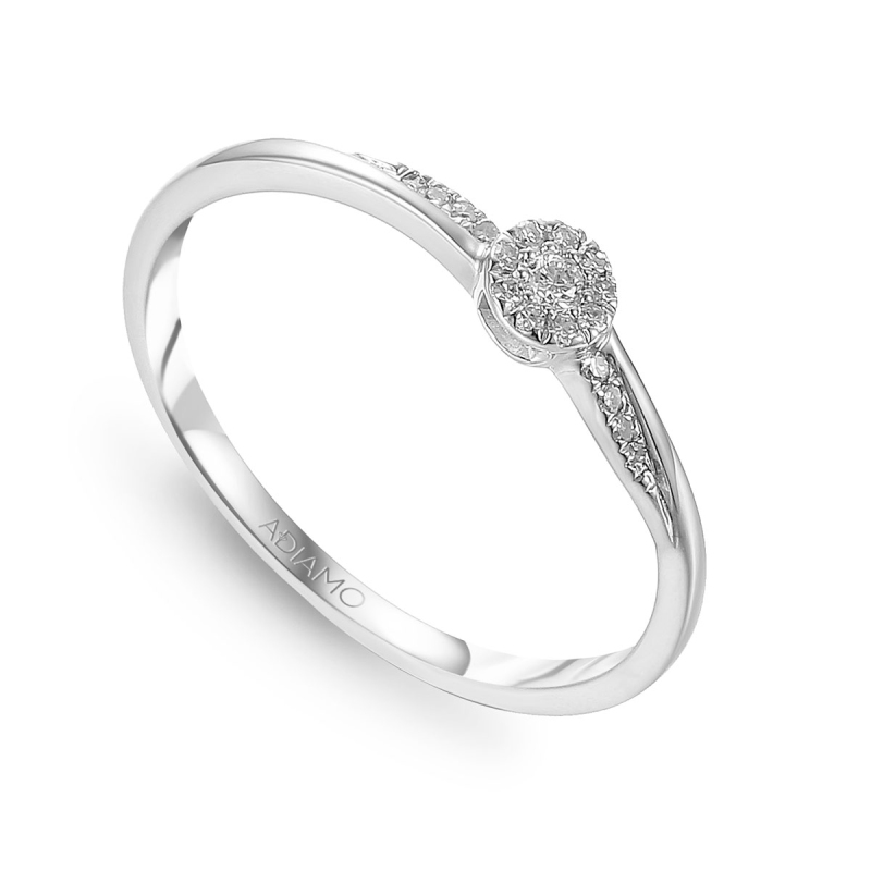 Pierścionek z diamentami (R46679 W): 9 - zdjęcie: 1