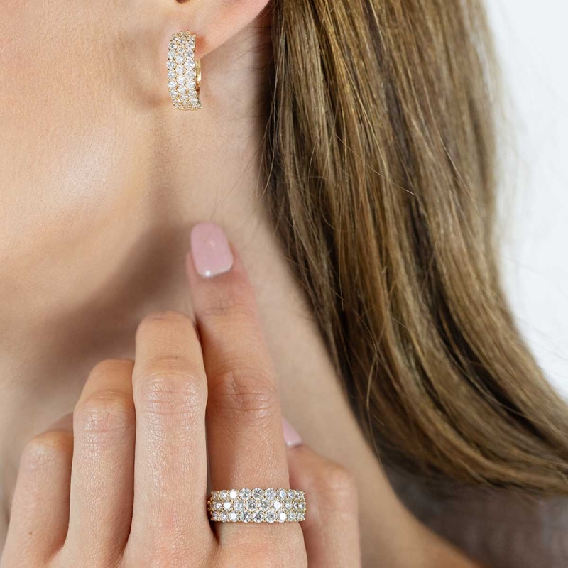 Kolczyki z diamentami (E83039 Y A) - zdjęcie: 2