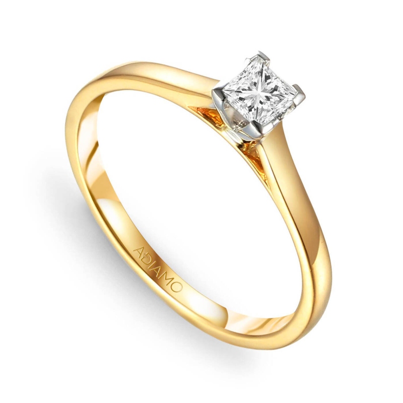 Pierścionek z diamentem (R65775 YW 0,21ct): 14 - zdjęcie: 1