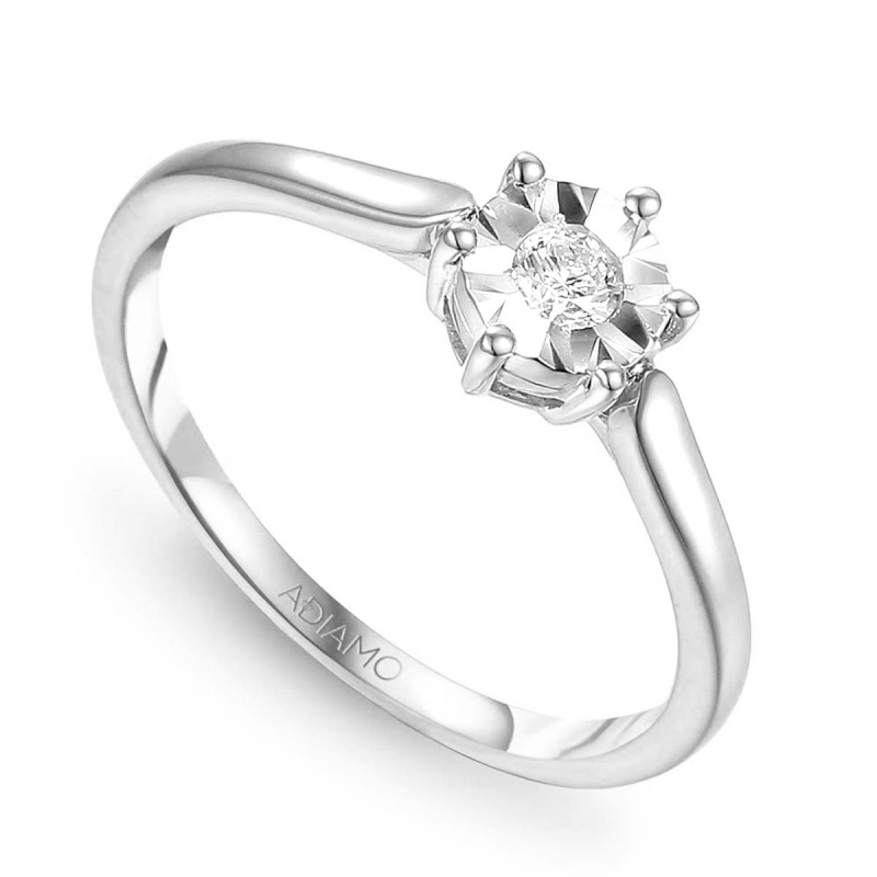 Pierścionek z diamentami (R38499 W): 10 - zdjęcie: 1