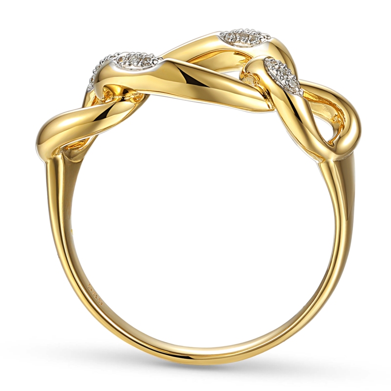 Pierścionek pancerka z diamentami (R93410 Y): 15 - zdjęcie: 4