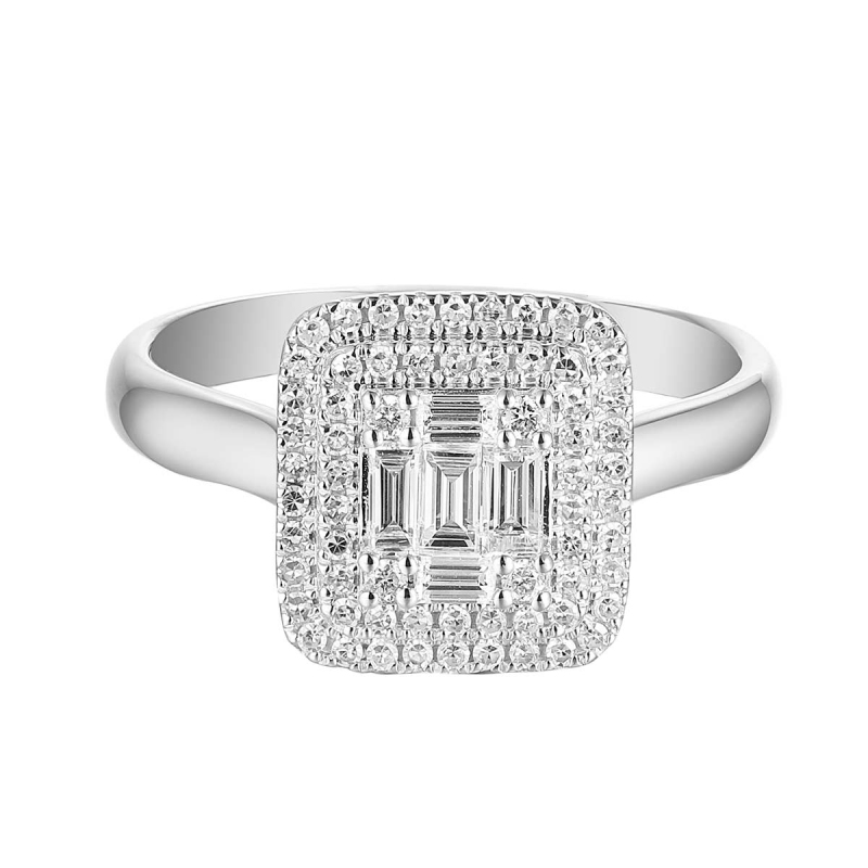 Pierścionek z diamentami (R59279 W): 7 - zdjęcie: 2