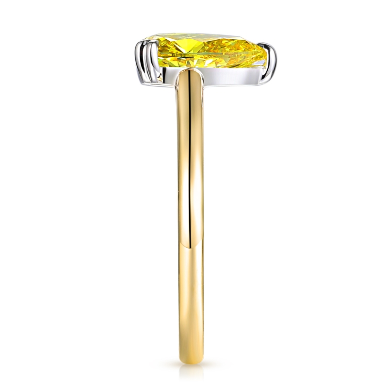 Pierścionek z żółtym diamentem laboratoryjnym (R96123 1,16ct YW LGDY): 13 - zdjęcie: 4