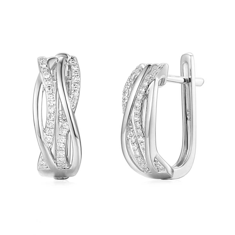 Kolczyki z diamentami (E56276 W A) - zdjęcie: 1