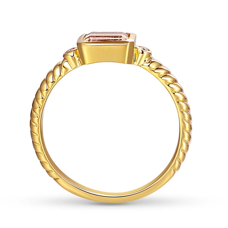 Pierścionek z różowym ametystem i diamentami (R85575 Y PAM): 10 - zdjęcie: 2