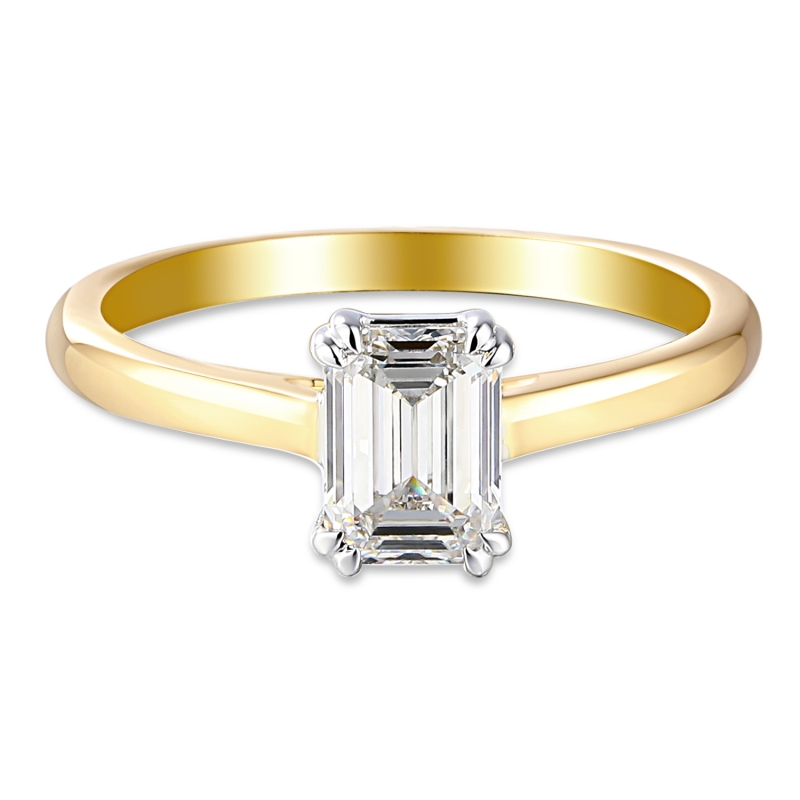 Pierścionek z diamentem laboratoryjnym (R96116 YW LGD 1,00ct) - zdjęcie: 3