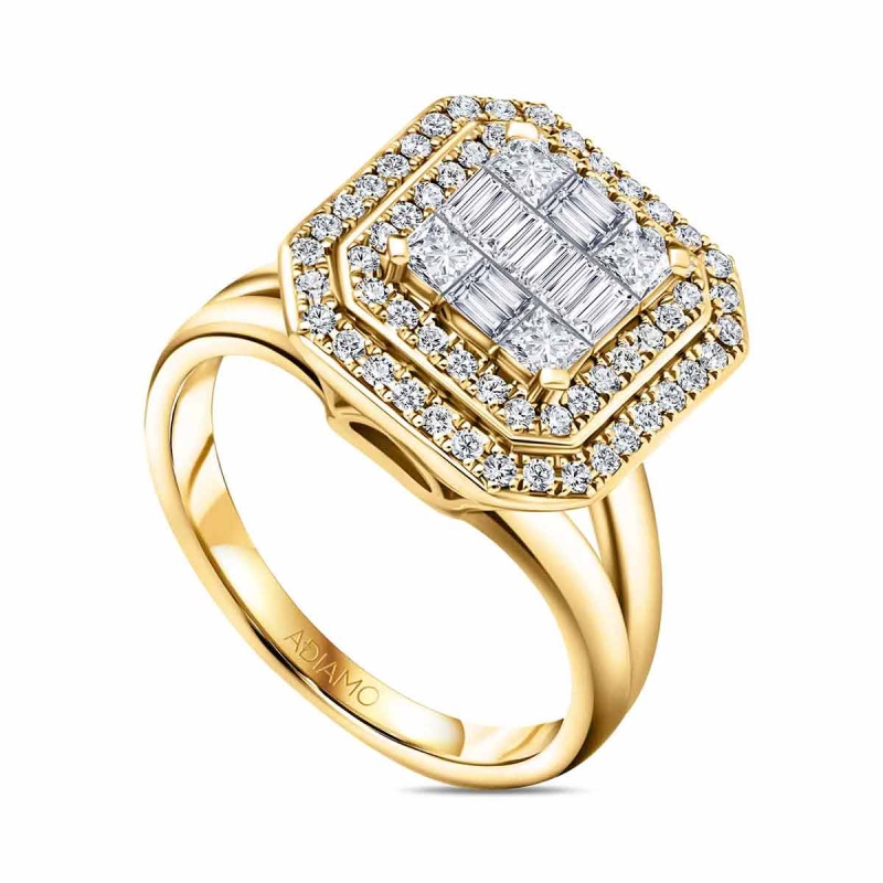 Pierścionek z diamentami (R81608 Y): 10 - zdjęcie: 1