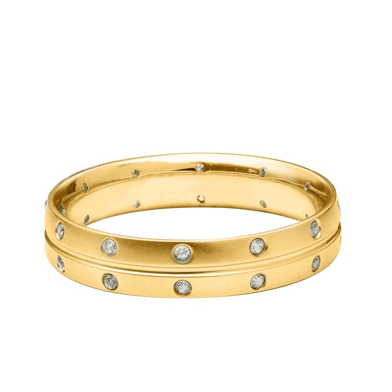 Obrączka z diamentami, 4 mm (O-R48893 Y): 7 - zdjęcie: 1