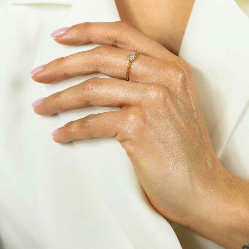 Pierścionek z diamentami (R81528 Y): 10 - zdjęcie: 2