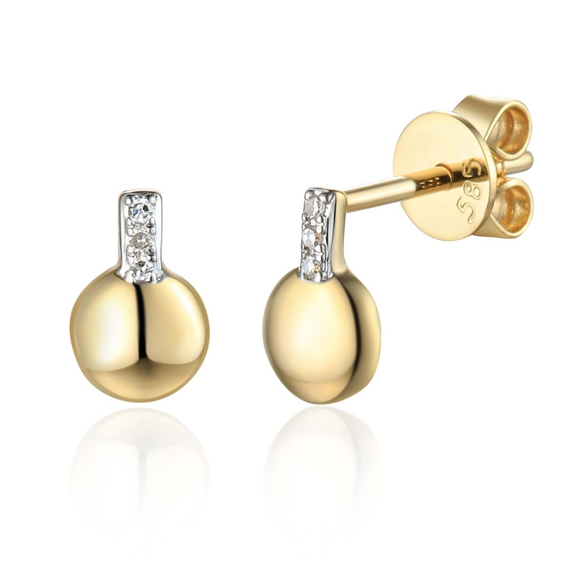 Kolczyki z diamentami (E79617 Y S) - zdjęcie: 1