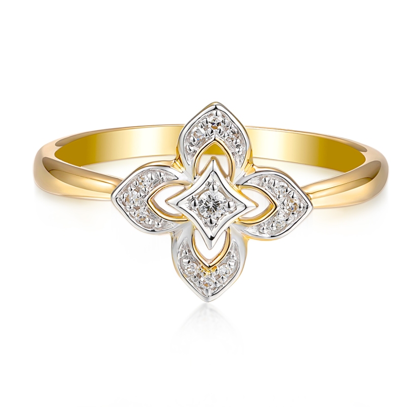 Pierścionek z diamentami (R98899 Y 0,03ct): 15 - zdjęcie: 3