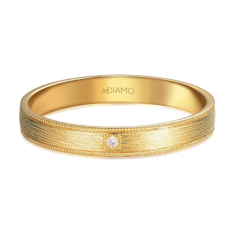 Obrączka z diamentem, 3,5 mm (O-R99881 Y): 18 - zdjęcie: 3