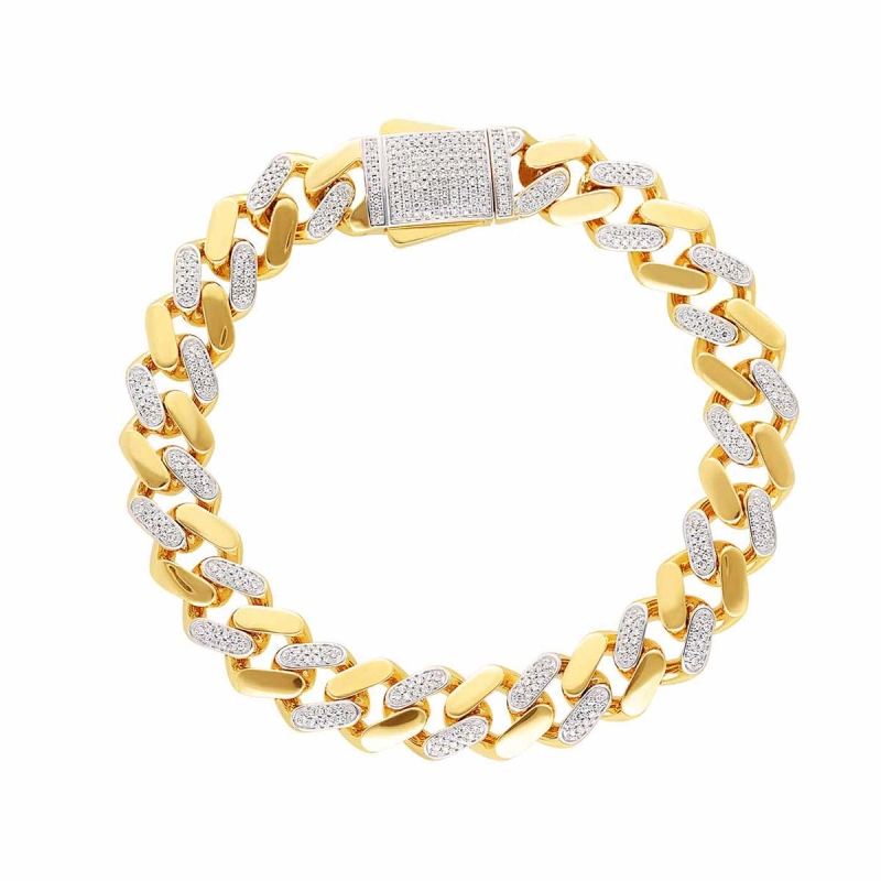 Bransoletka pancerka z diamentami (B09067 Y) - zdjęcie: 1