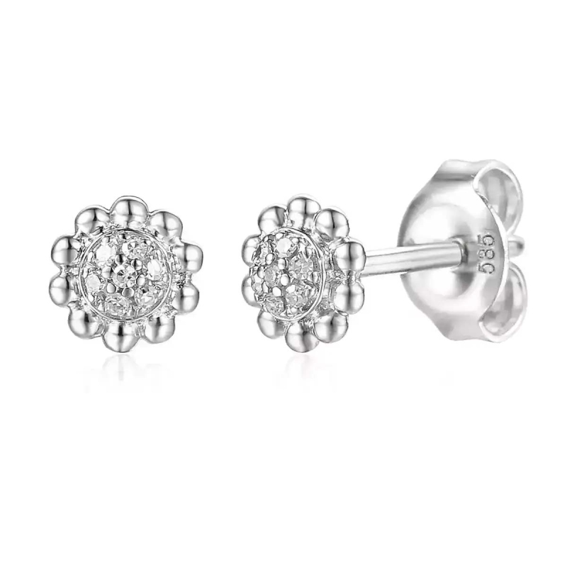 Kolczyki z diamentami (E60113 W S) - zdjęcie: 1