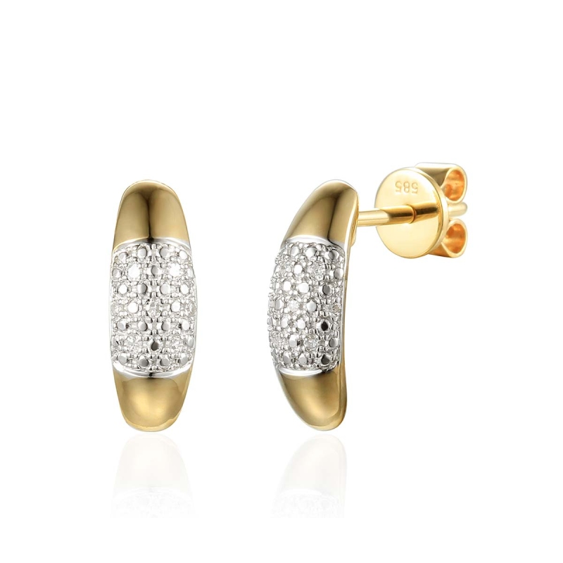 Kolczyki z diamentami (E73505 Y S) - zdjęcie: 1