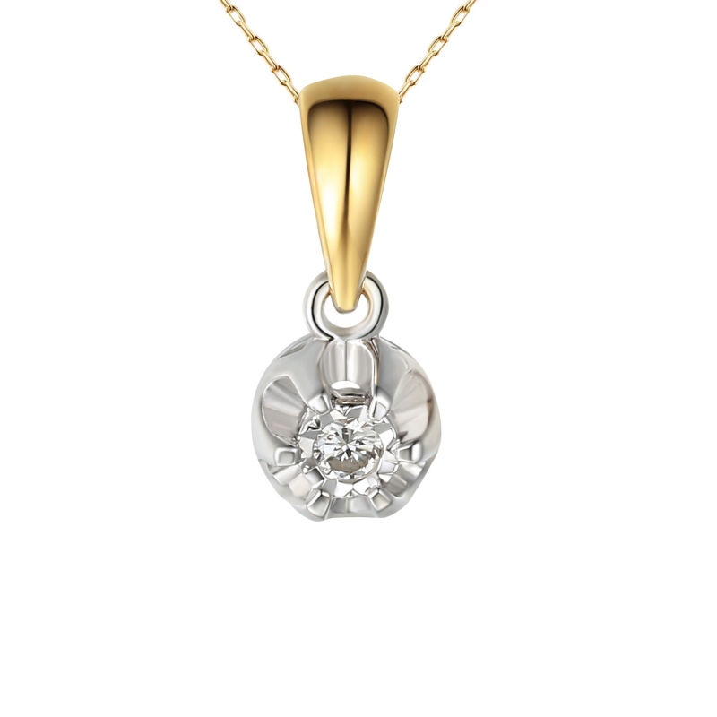 Zawieszka z diamentem (P55114 YW 0,04 ct) - zdjęcie: 1