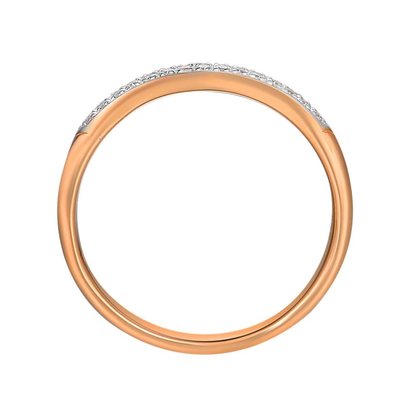 Pierścionek z diamentami, różowe złoto (R71735 R): 7 - zdjęcie: 3