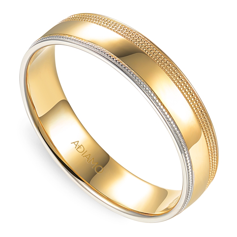 Obrączka dwukolorowe złoto, 5 mm (O-R99885 YW): 18 - zdjęcie: 1