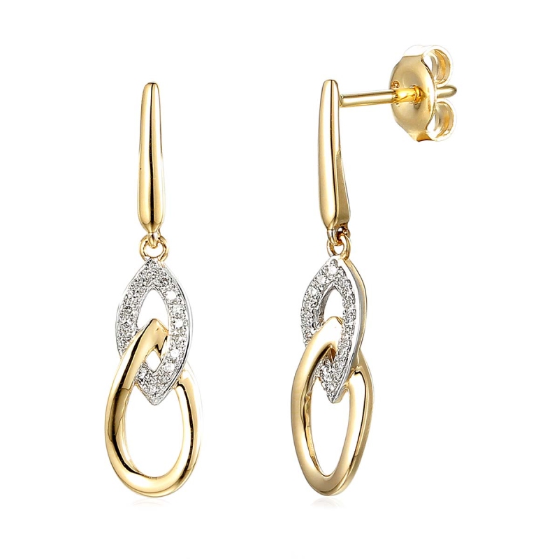Kolczyki z diamentami (E60104 Y S) - zdjęcie: 1