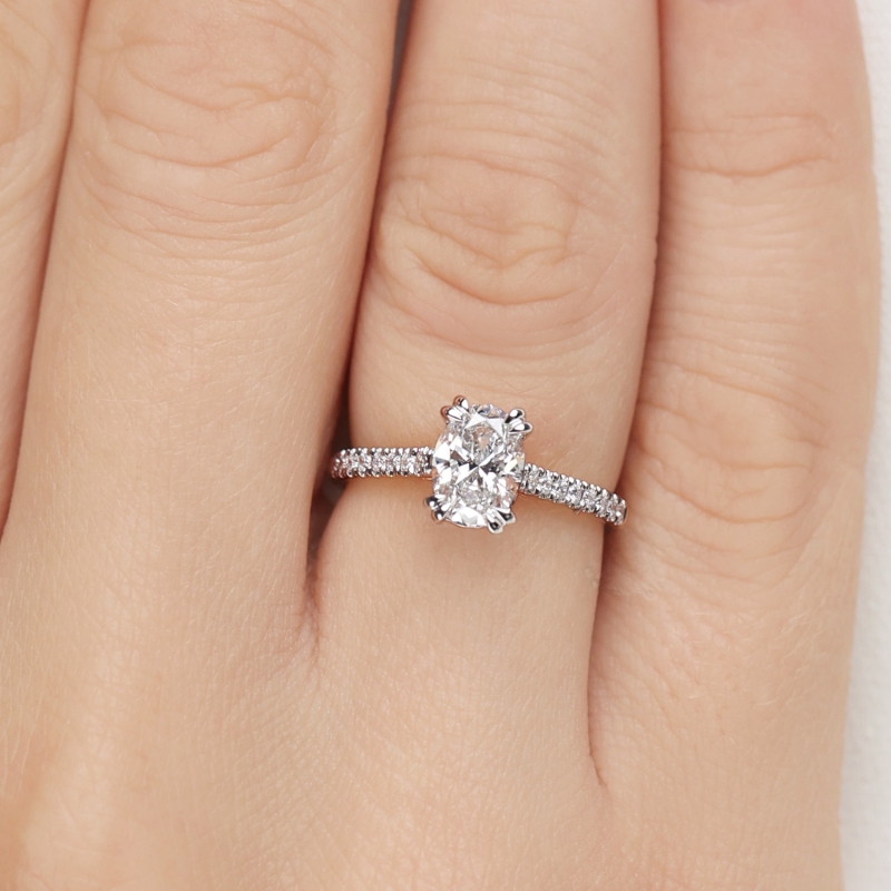 Pierścionek z diamentami laboratoryjnymi (R96117 1,08ct YW LGD): 10 - zdjęcie: 5