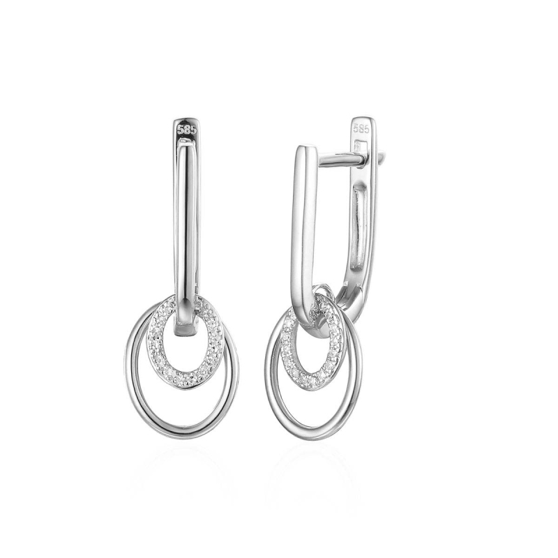 Kolczyki z diamentami (E75264 W A) - zdjęcie: 1