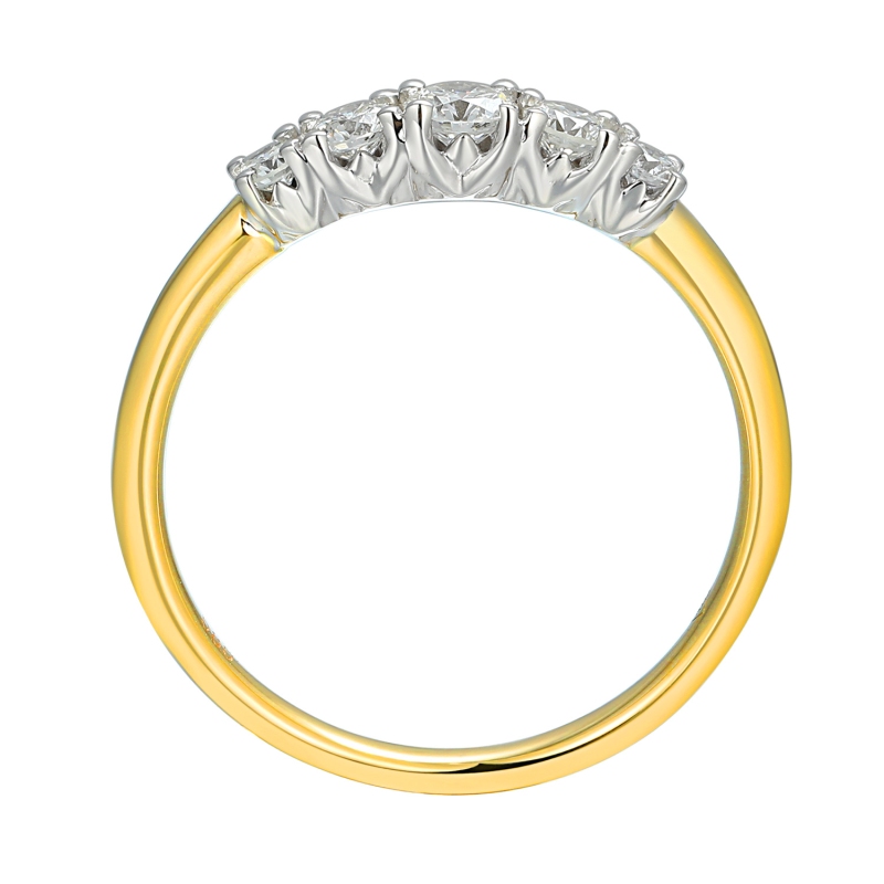 Pierścionek z diamentami (R92535 YW): 7 - zdjęcie: 2