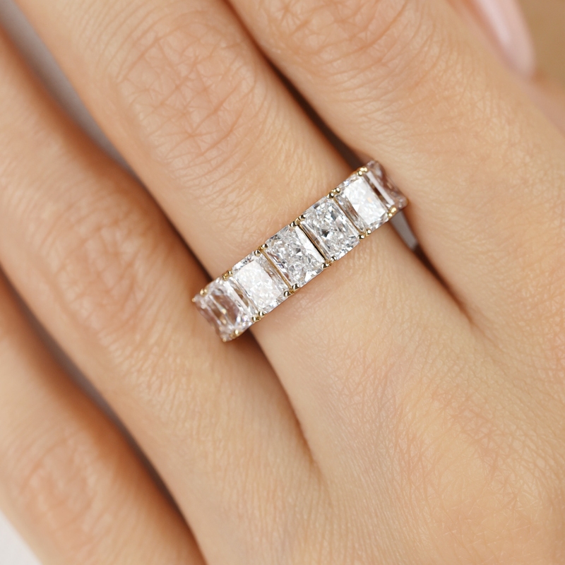 Pierścionek obrączkowy z diamentami laboratoryjnymi (R100542 Y LGD 3,65ct): 10 - zdjęcie: 5