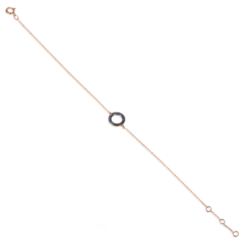 Bransoletka z czarnymi diamentami (B06099 R C BD) - zdjęcie: 1