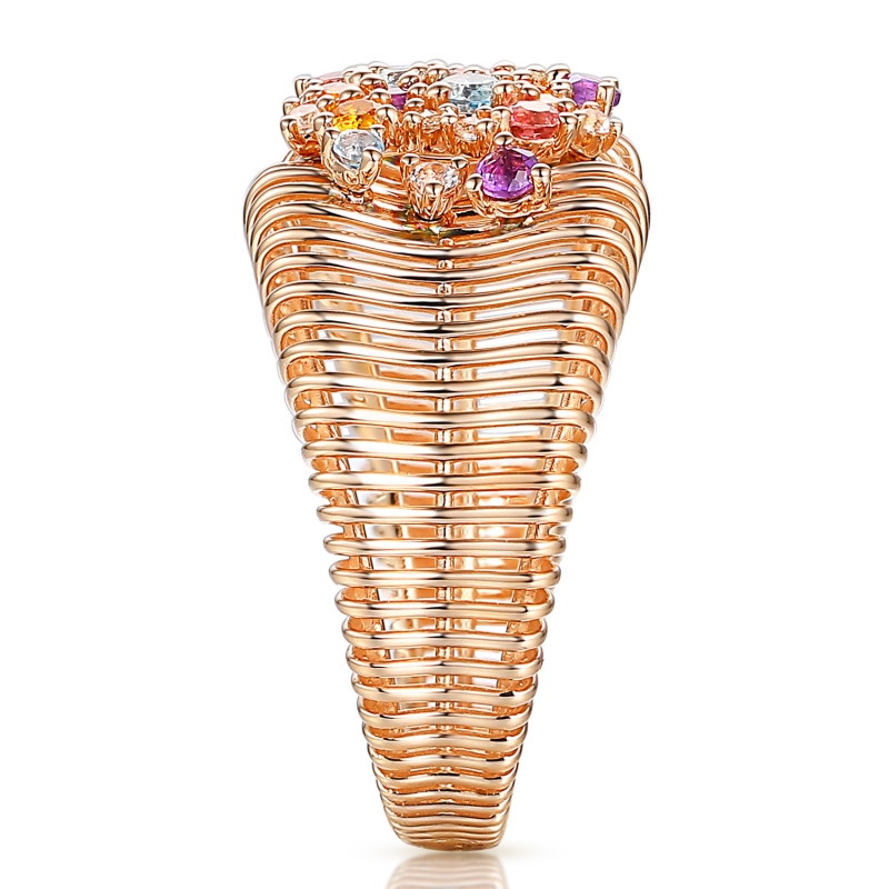 Pierścionek z kolorowymi kamieniami (R98869 R AM,BT,CT,PT,WT): 17 - zdjęcie: 4