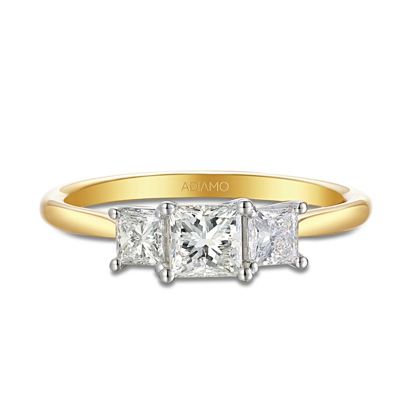 Pierścionek z diamentami princessa (R66195 YW): 7 - zdjęcie: 3