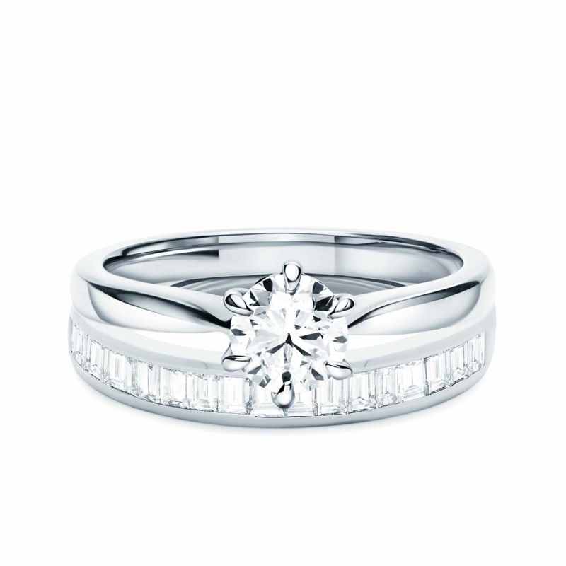 Obrączki ślubne, białe złoto, diamenty, 3,4mm i 4mm: 9, 25 - zdjęcie: 2