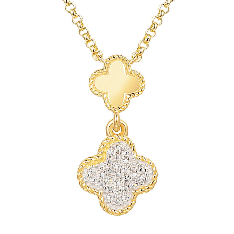 Naszyjnik z diamentami (N12242 Y G) - zdjęcie: 1