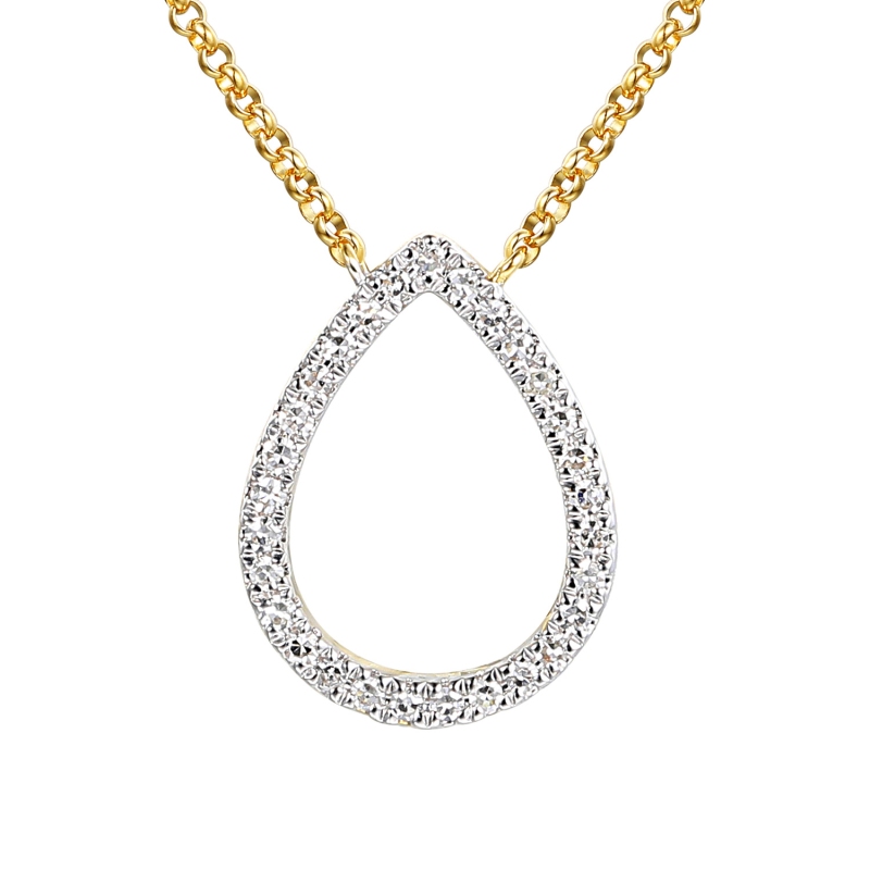 Naszyjnik z diamentami (N12449 Y G) - zdjęcie: 1