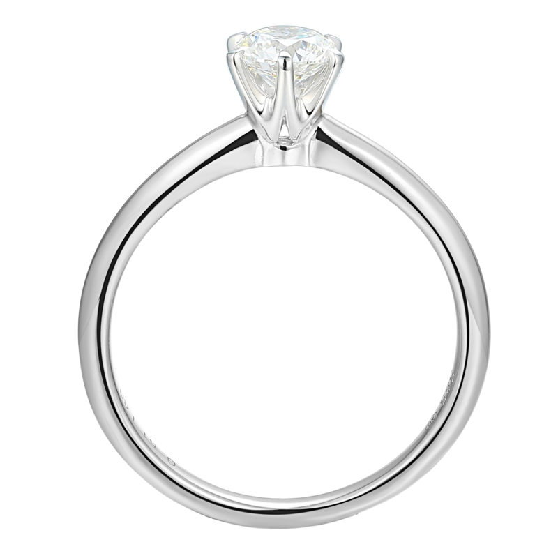 Pierścionek z diamentem laboratoryjnym (R58829 W LGD 0,50ct) - zdjęcie: 3