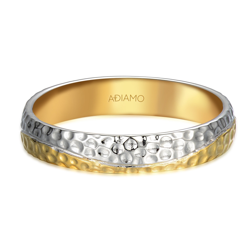 Obrączka dwukolorowe złoto, 4,5 mm (O-R99895 YW): 18 - zdjęcie: 3