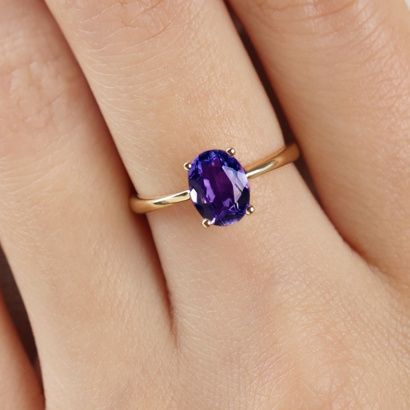 Pierścionek z ametystem (R43062 Y AM): 8 - zdjęcie: 4