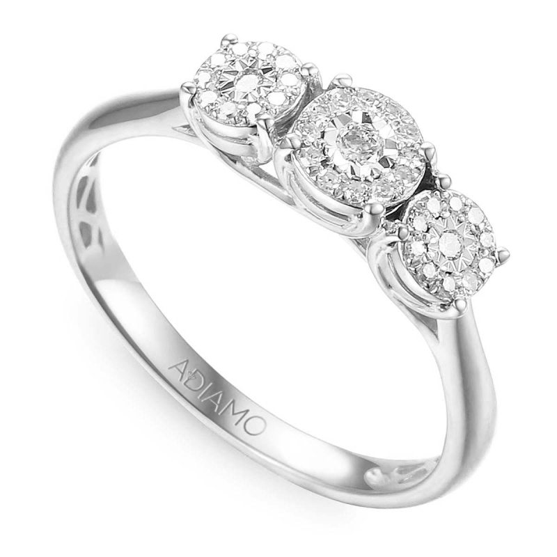 Pierścionek z diamentami (R53534 W): 10 - zdjęcie: 1