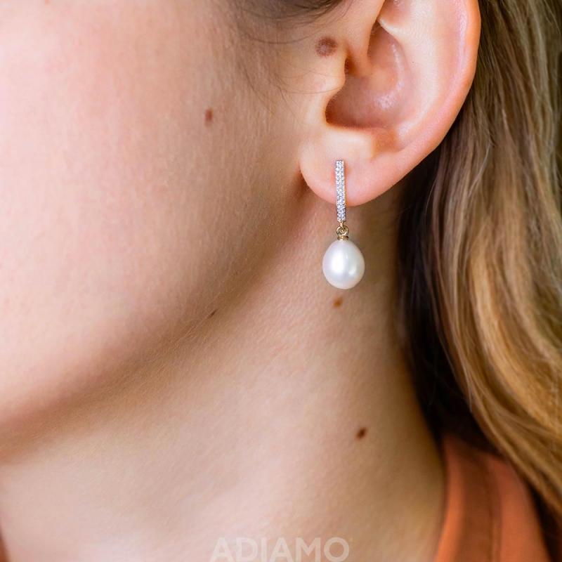 Komplet biżuterii z perłami i diamentami (Komplet 21600) - zdjęcie: 4