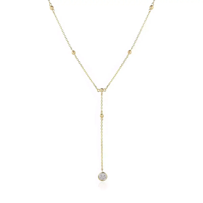 Naszyjnik z diamentami (N07299 Y C) - zdjęcie: 1