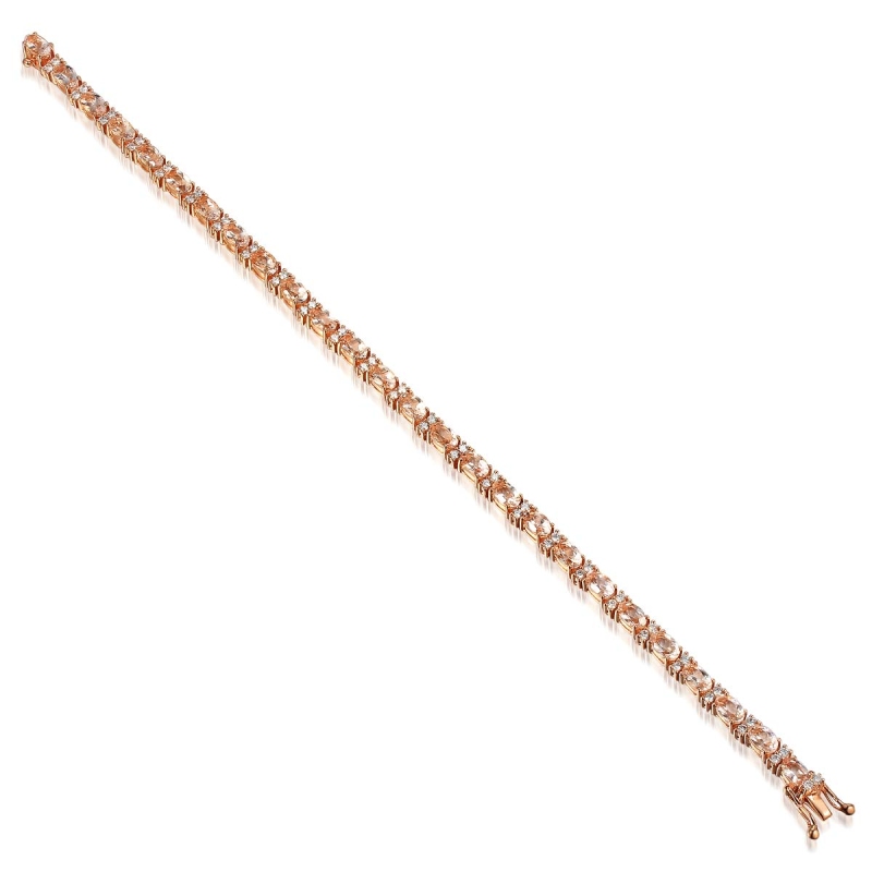 Bransoletka z morganitami i diamentami (B00788 R MR) - zdjęcie: 1