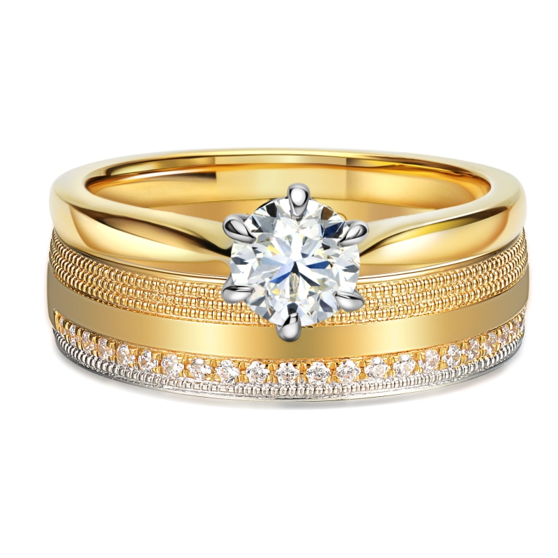 Obrączka z diamentami, 5 mm (O-R99884 YW): 8 - zdjęcie: 4