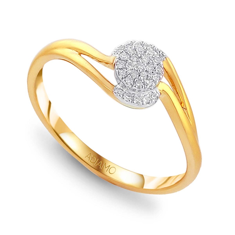 Pierścionek z diamentami (R47781 YW): 12 - zdjęcie: 1