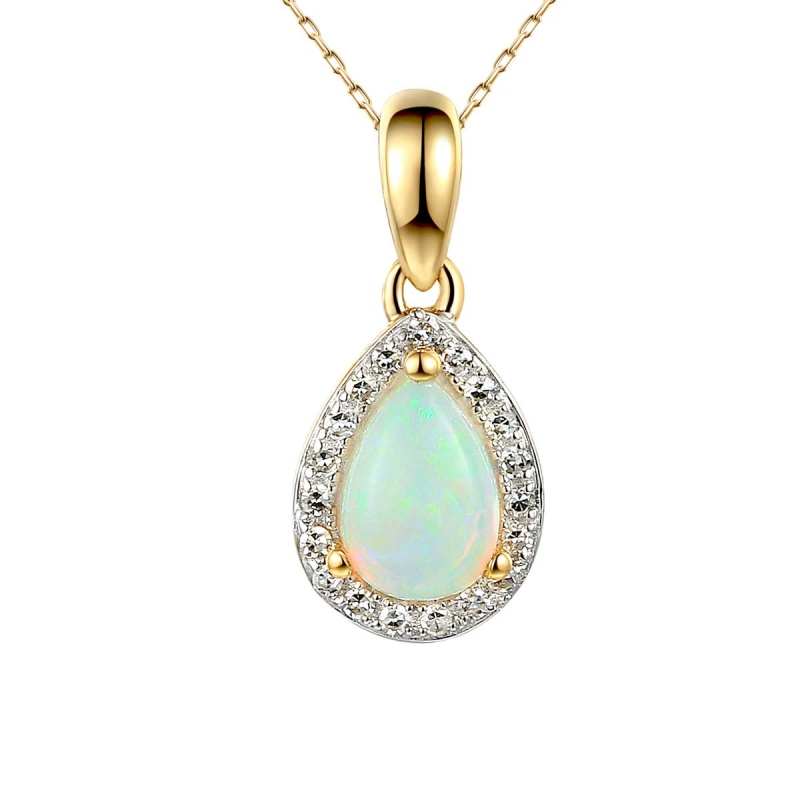 Zawieszka z opalem i diamentami (P50991 Y OP) - zdjęcie: 1