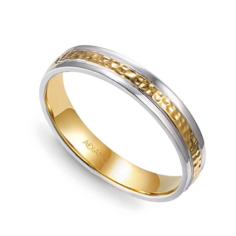 Obrączka dwukolorowe złoto, 4 mm (O-R99897 YW): 18 - zdjęcie: 1