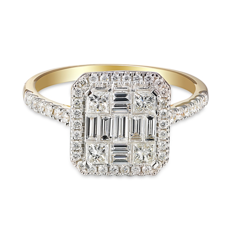 Pierścionek z diamentami (R68048 YW): 10 - zdjęcie: 2