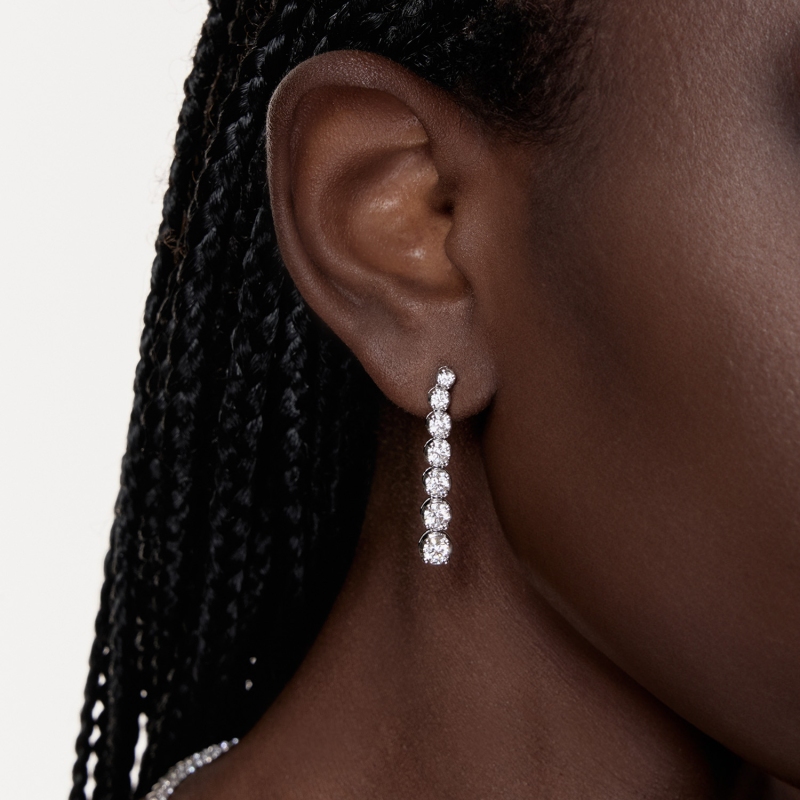 Kolczyki z diamentami laboratoryjnymi - zdjęcie: 2