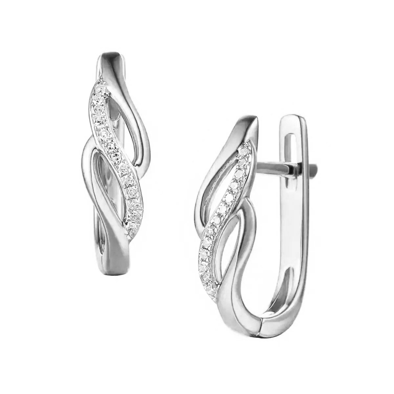 Kolczyki z diamentami (E47739 W A) - zdjęcie: 1