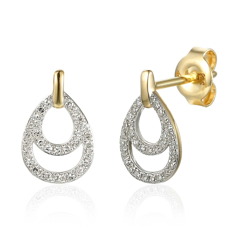 Kolczyki z diamentami (E54932 Y S) - zdjęcie: 1