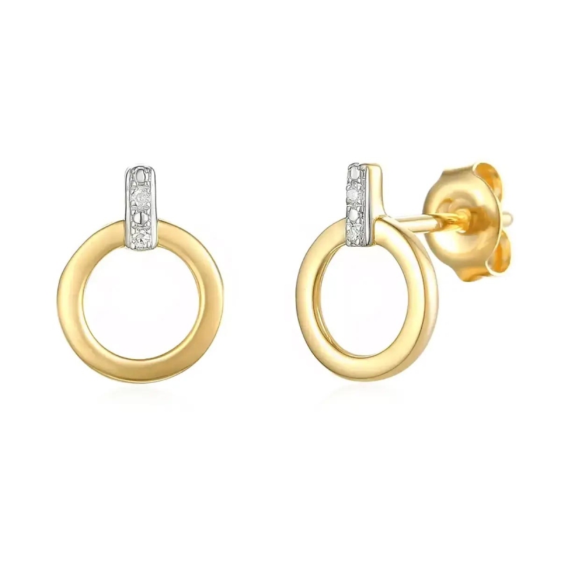 Kolczyki z diamentami (E65979 Y 375) - zdjęcie: 1