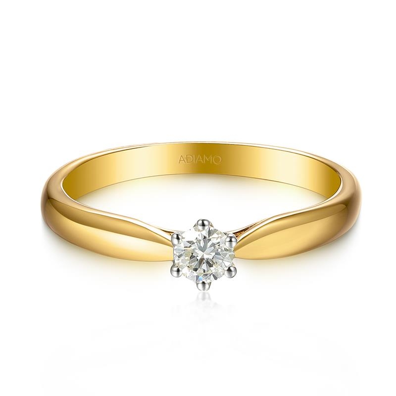 Pierścionek z diamentami (R62567 YW 0,20ct): 9 - zdjęcie: 3